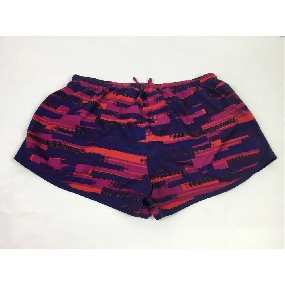 Nike Swim Board‎ Shorts Womens lined Blue multi color Draw string Size M